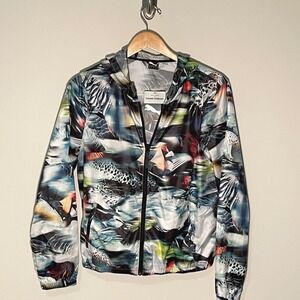 PUMA by Hussein Chalayan Woman's‎ XL Windbreaker Jacket Bird Multi Color Print
